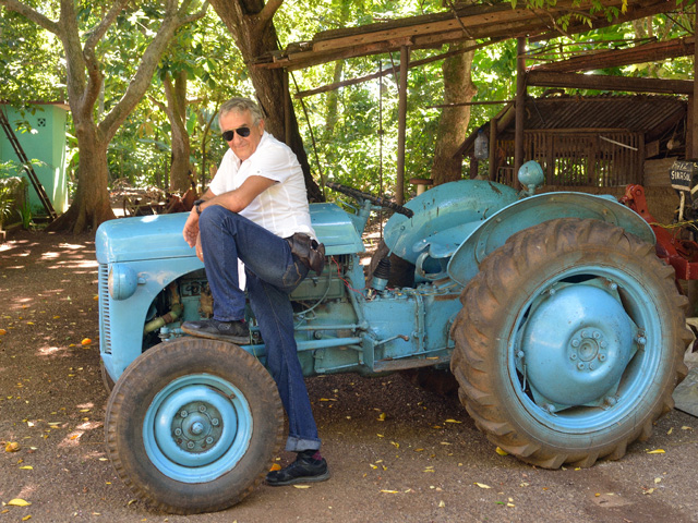 Elverterio Cordoba has had to be creative to keep a 1958 American tractor running on his Cuban farm. (DTN/The Progressive Farmer photo by Jim Patrico)